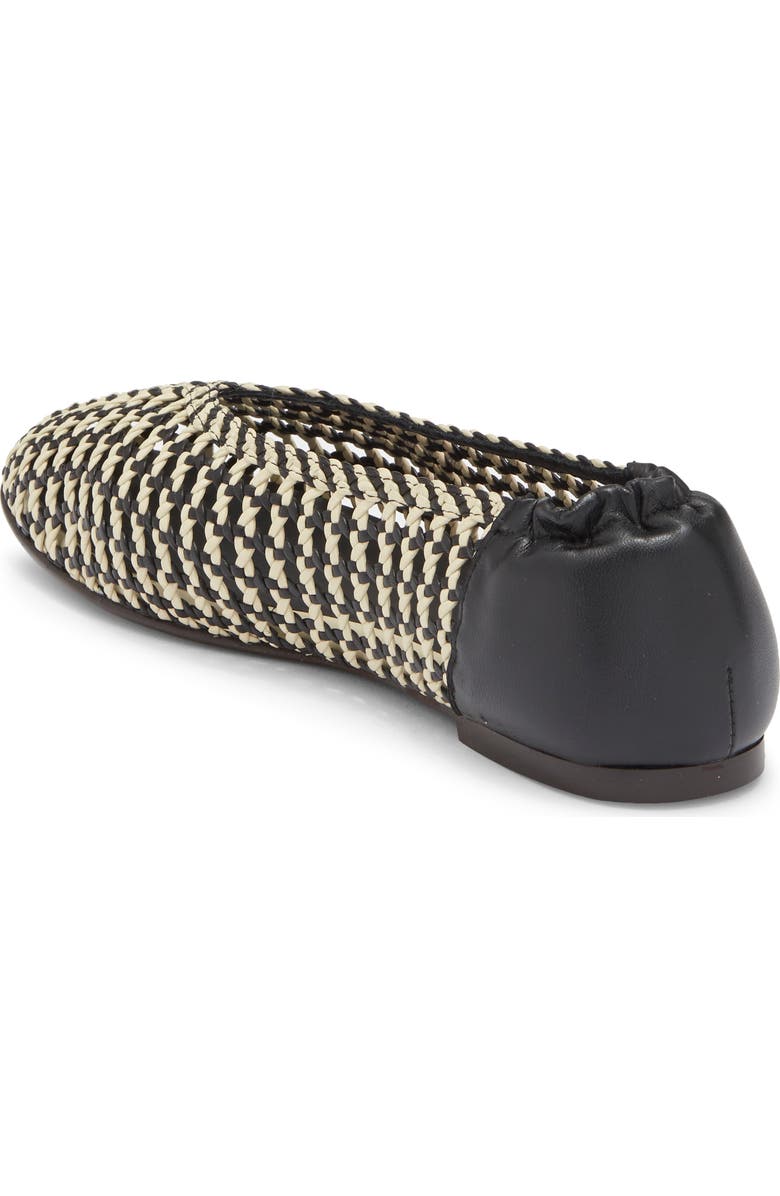 Freda Salvador Woven Ballet Flat, Alternate, color, Black Vanilla Woven Calf