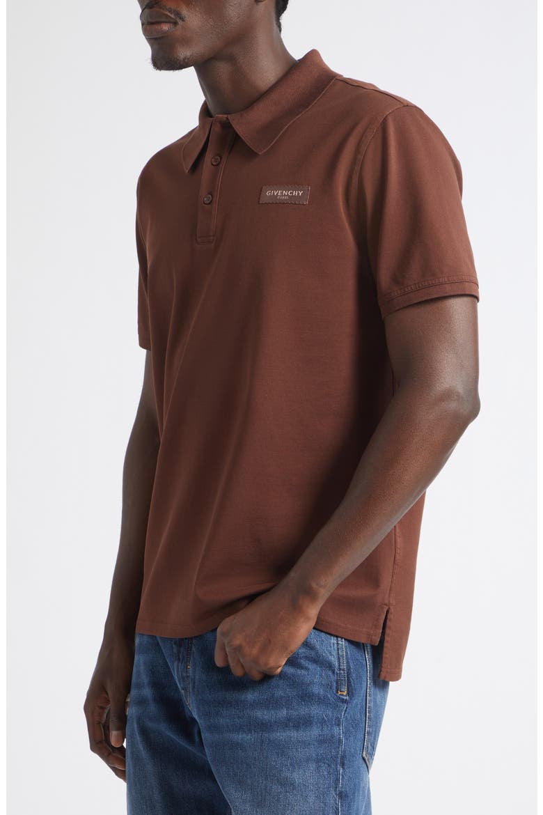 Regular Fit Cotton Piqu Polo, Alternate, color, DARK HAVANNA