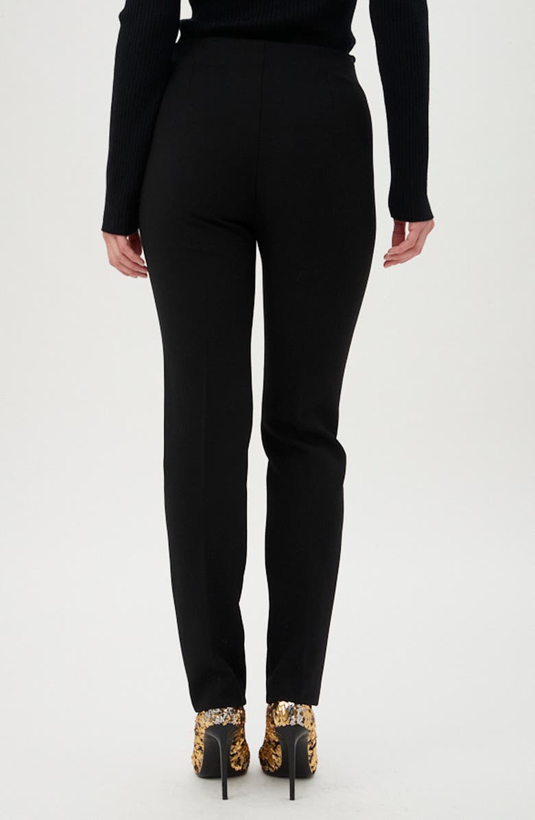 Trina Turk Furusato Straight Leg Pants, Alternate, color, Black