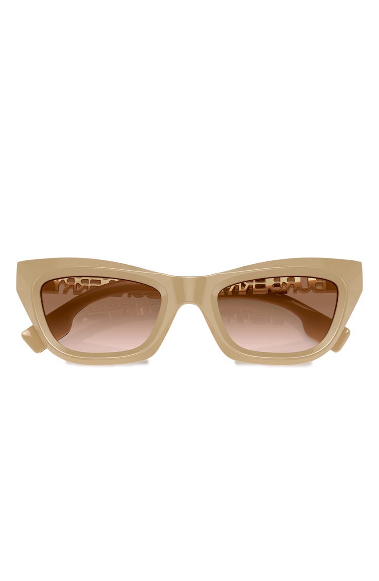 Burberry 51mm Cat Eye Sunglasses, Alternate, color, Beige