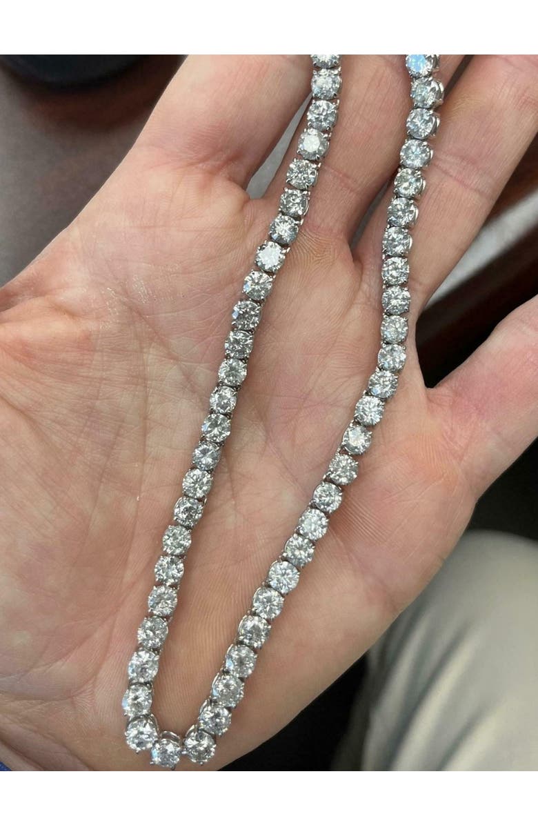 Bliss Diamond 38Ct Diamond Tennis Necklace 16.5" in 14k or Gold Lab Grown, Alternate, color,