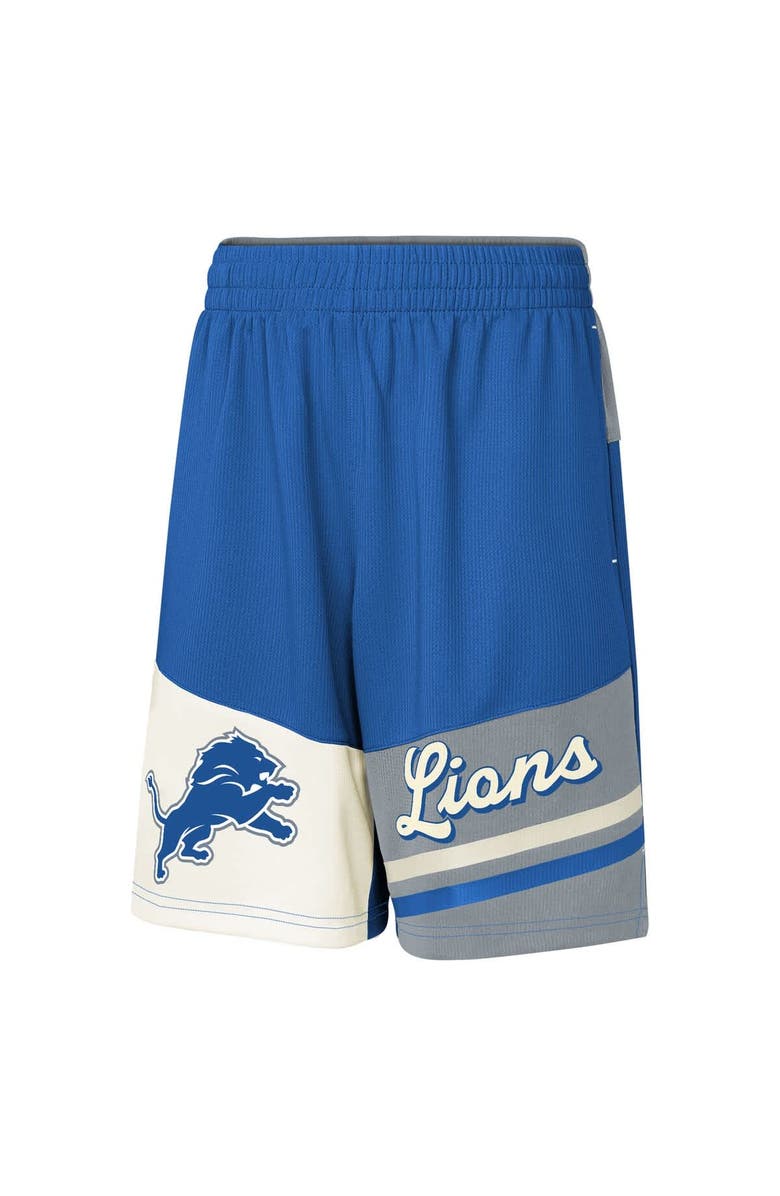 Outerstuff Youth Blue Detroit Lions Fandemonium Mesh Shorts, Alternate, color, Blue