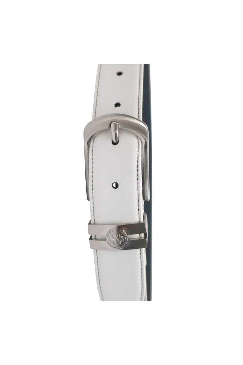 Golf Stretch Comfort Leather Belt Metal Keeper, Alternate, color, White