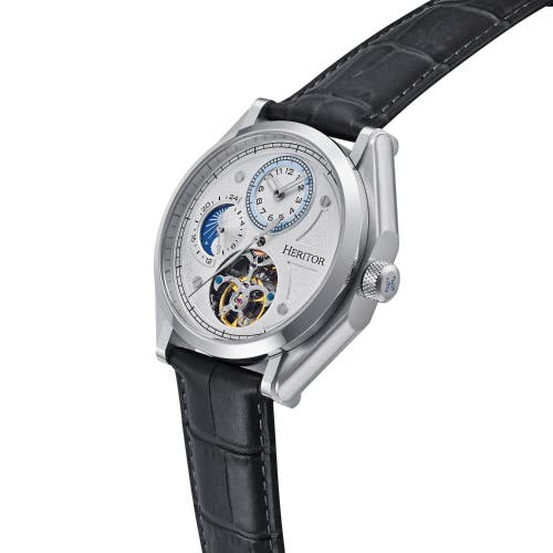 Heritor Automatic Antoni 24 Hour Mens Watch In Black