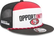 New Era Men's New Era White/Black San Francisco 49ers 2025 Inspire Change Split Panel 9FIFTY Snapback Hat
