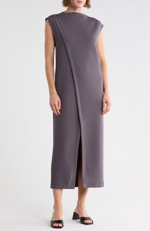Harlan Faux Wrap Midi Dress