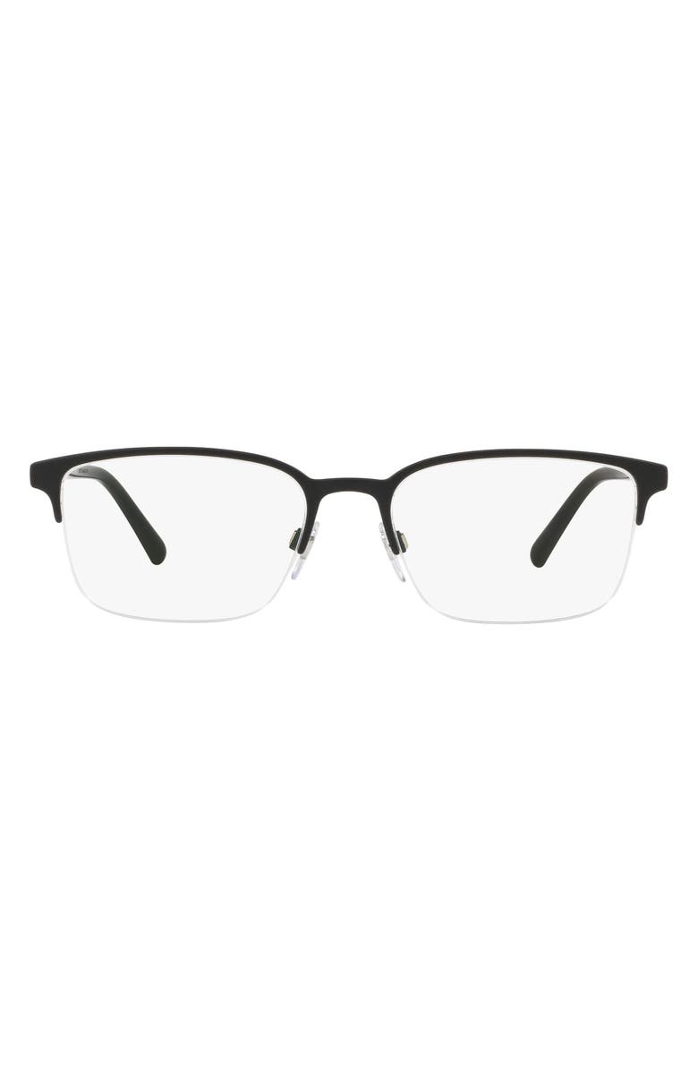Burberry 54mm Semi Rimless Optical Glasses, Main, color, Black Rubber