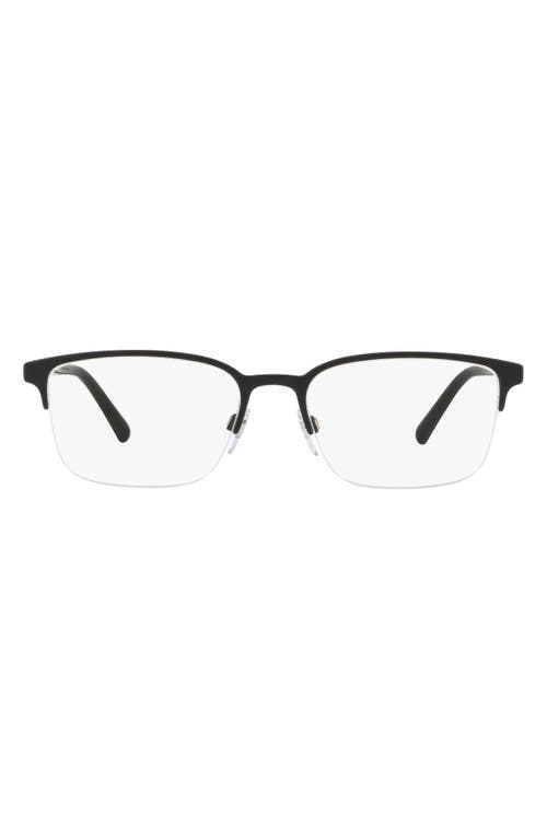 burberry 54mm Semi Rimless Optical Glasses in Black Rubber 