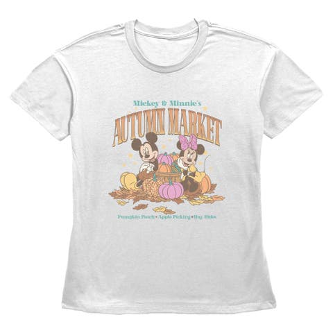Womens Mickey & Friends Autumn Market Mice T Shirt