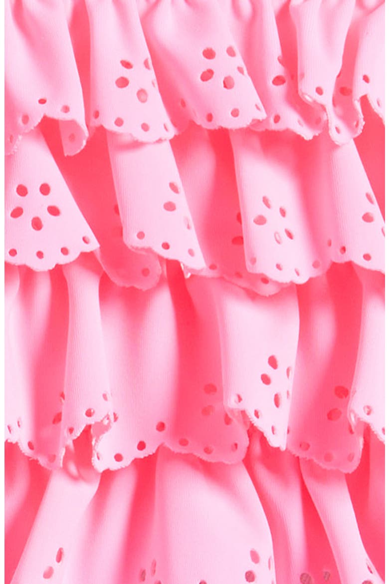 Kids' Ruffle Eyelet Two-Piece Swimsuit, Alternate, color, PINK