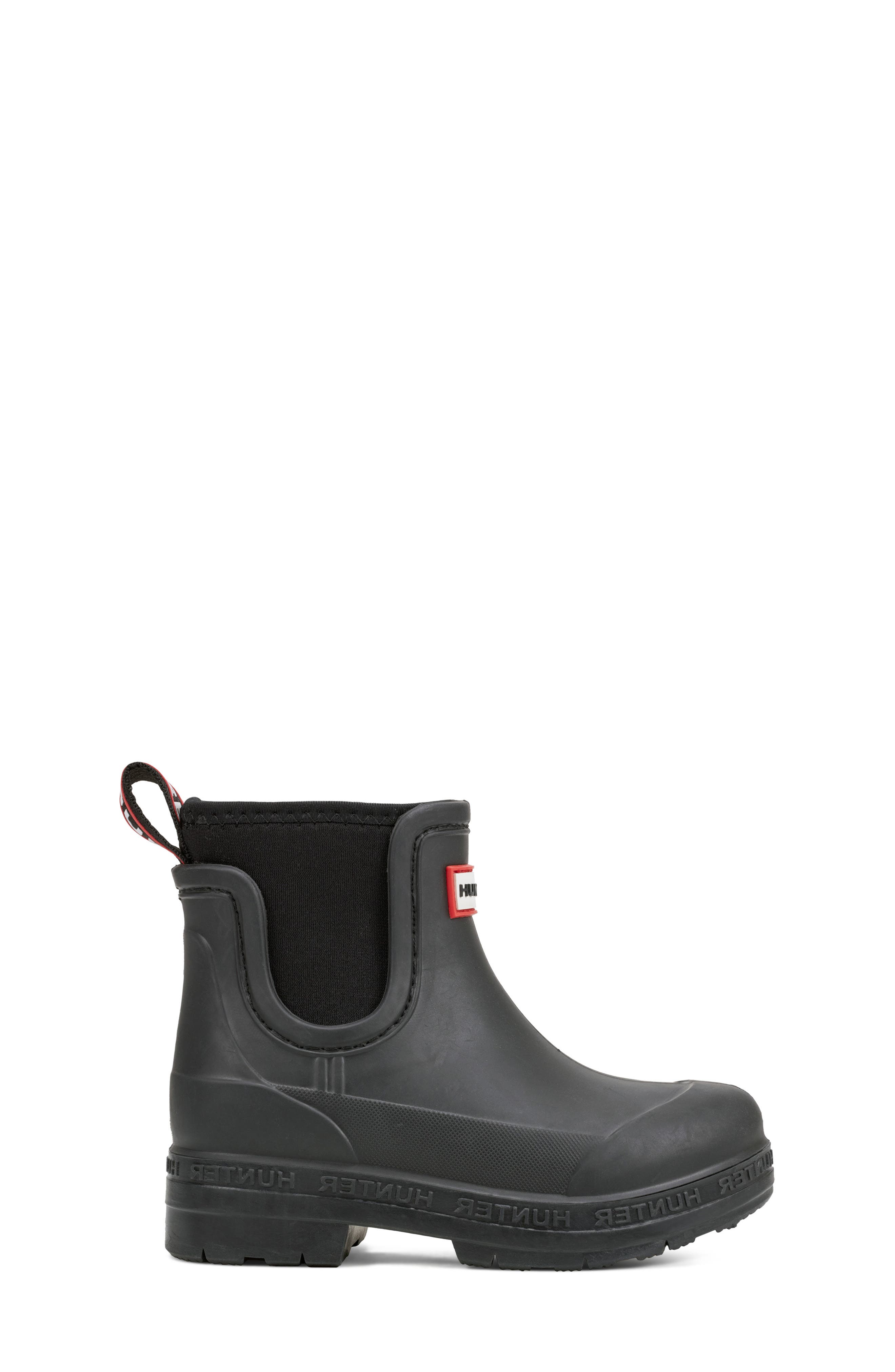 Kids' Lass Waterproof Chelsea Boot, Alternate, color, BLACK/ BLACK/ RED MULTI