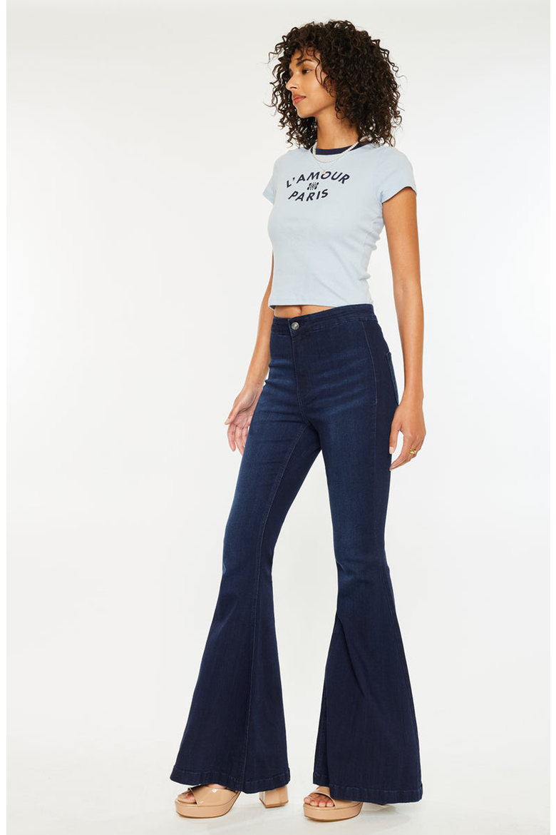 Jainey High Rise Flare Jeans, Alternate, color, Medium Blue