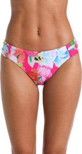 Sunshine 79 Solid Shirred Side Hipster Bottom De Mujeres