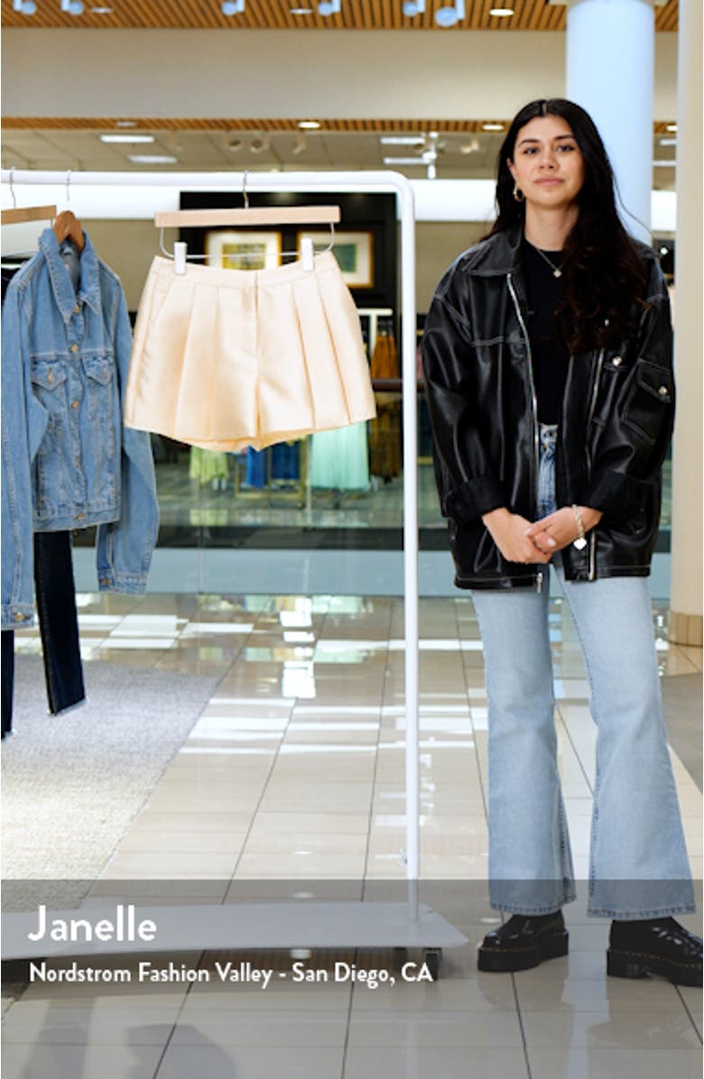 London Pleated Shimmer Shorts, sales video thumbnail