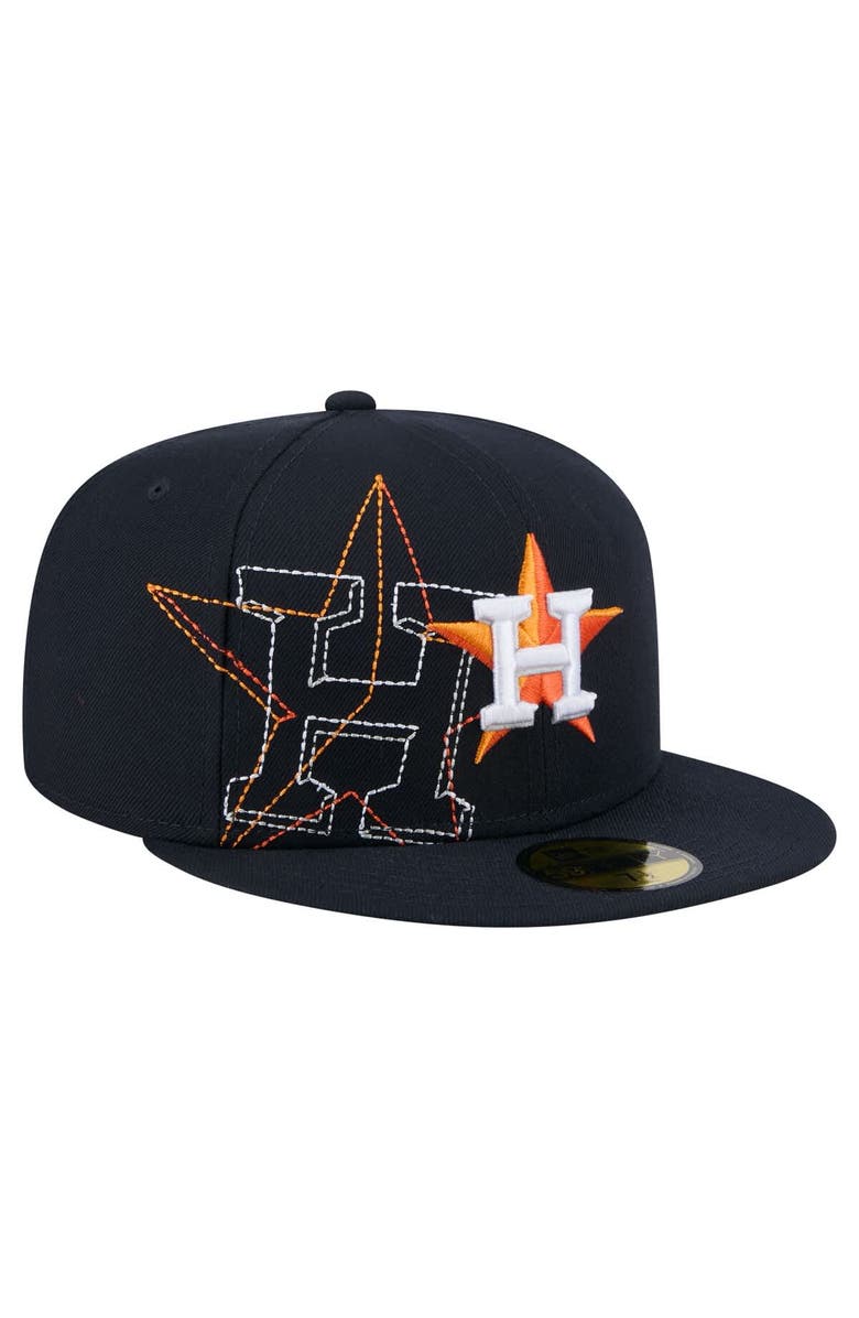 New Era Men's New Era Navy Houston Astros Yarn Stitch 59FIFTY Fitted Hat, Main, color, Navy