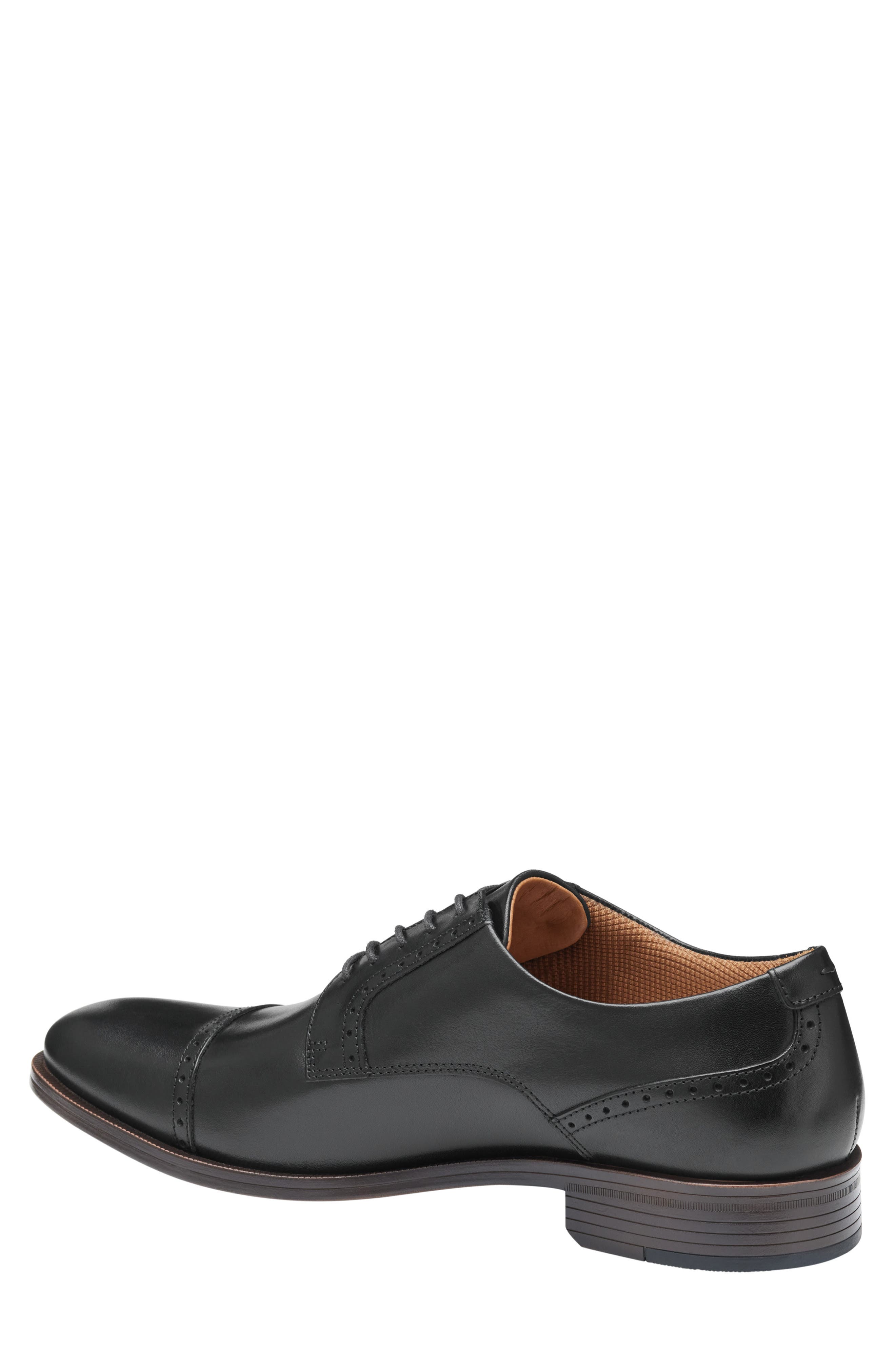 Johnston & Murphy Reeve Cap Toe Derby, Alternate, color, Black Full Grain