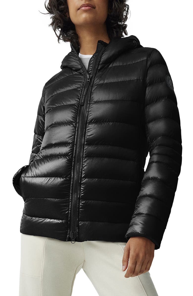 Canada Goose Cypress Packable Hooded 750-Fill-Power Down Puffer Jacket, Main, color, Black - Noir