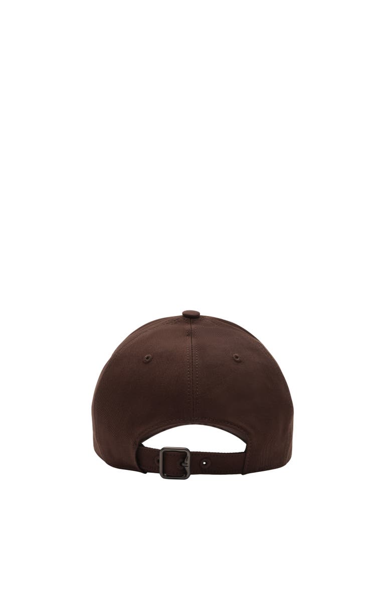 Burberry Thistle Shield Gabardine Baseball Cap, Alternate, color, Treacle Brown