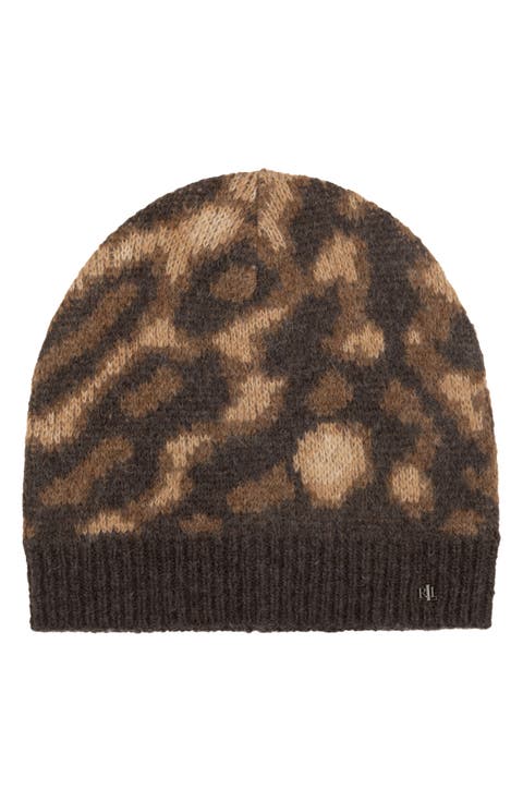 Ocelot Pattern Knit Beanie