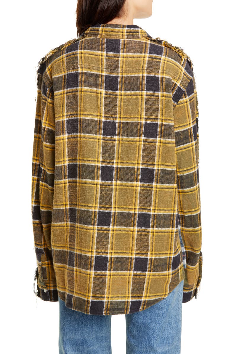 R13 Mended Double Plaid Shirt, Alternate, color, 