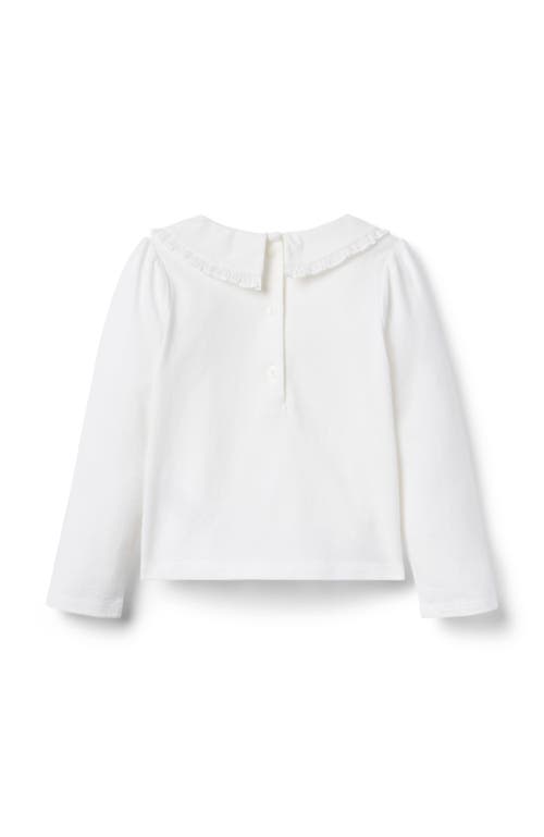 Janie And Jack Ruffle Collar Top In White
