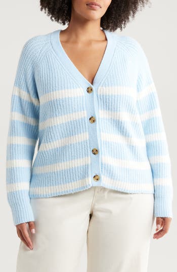 CASLON CASLON® WEEKEND STRIPE CARDIGAN