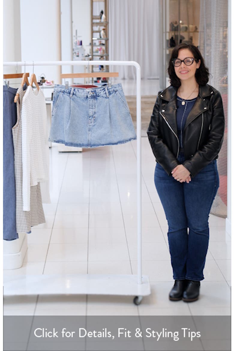 Pleated Denim Miniskirt video