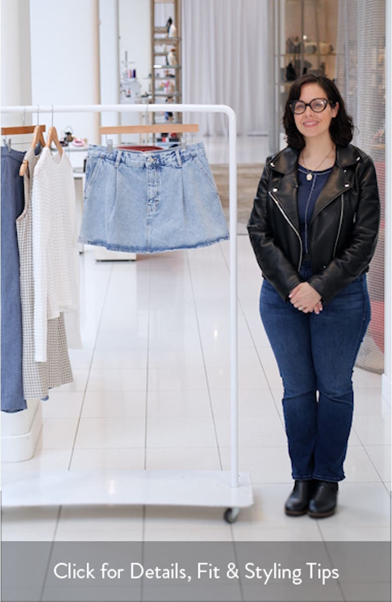 Pleated Denim Miniskirt, sales video thumbnail