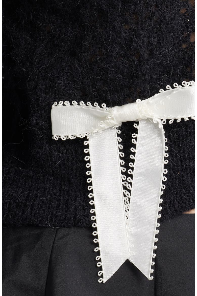 Lilly Bow Cardigan, Alternate, color, MIDNIGHT ICE
