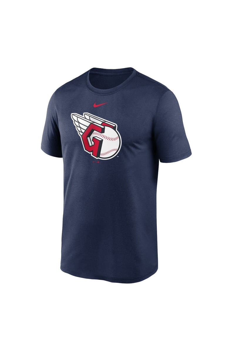Nike Men's Nike Navy Cleveland Guardians Large Logo T-Shirt, Alternate, color,