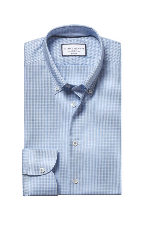 CHARLES TYRWHITT CHARLES TYRWHITT NON-IRON PINPOINT OXFORD CHECK SHIRT