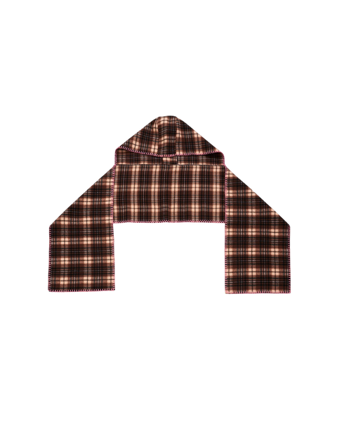 Check Hooded Scarf