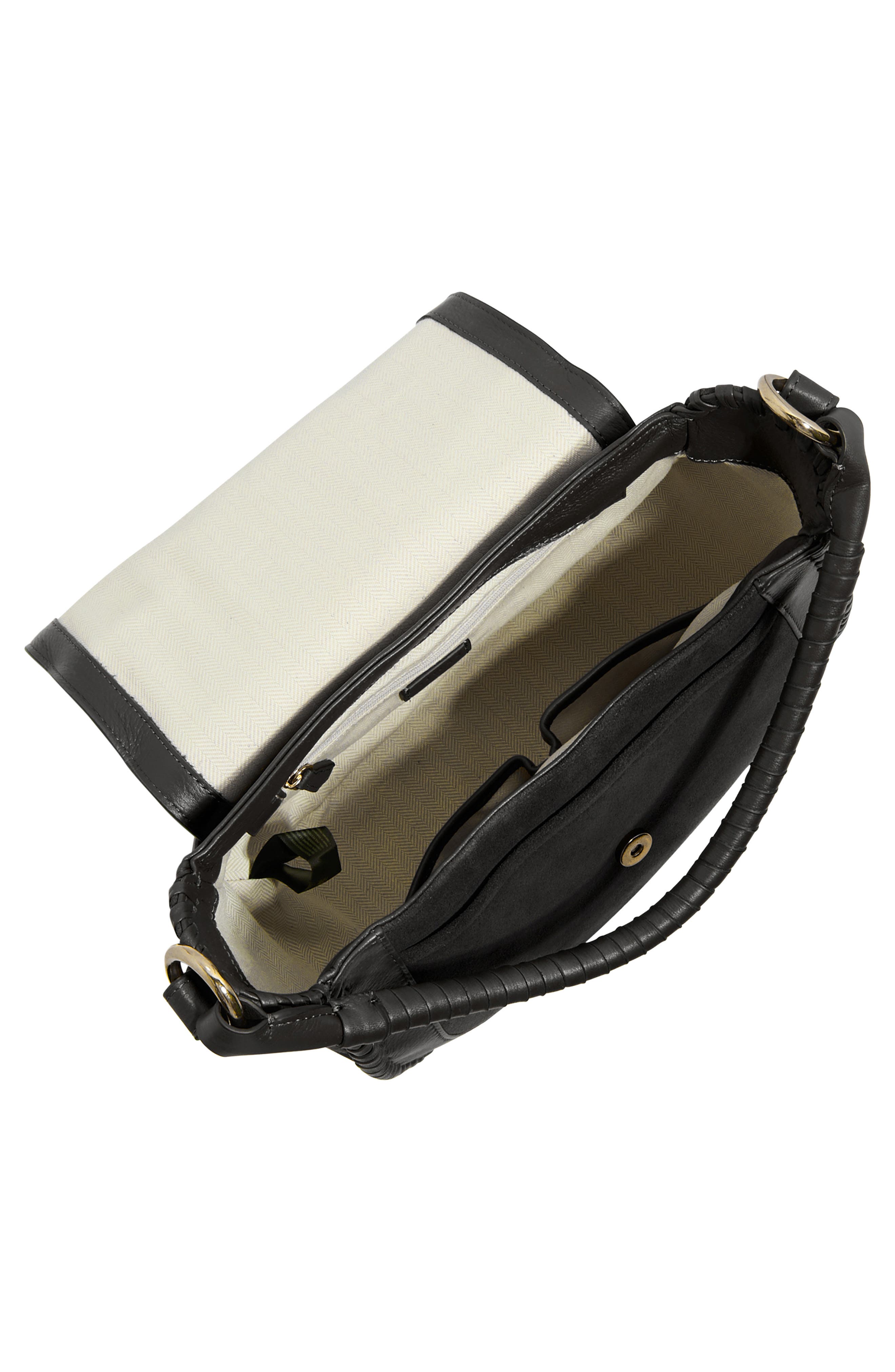 AIMEE Willow Convertible Leather Shoulder Bag, Alternate, color, Black