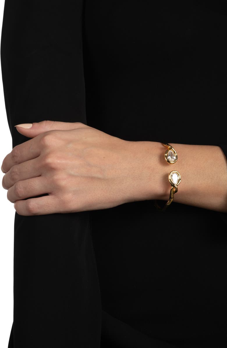 Alexis Bittar Asterales Floating Cuff Bracelet, Alternate, color, Gold Stones