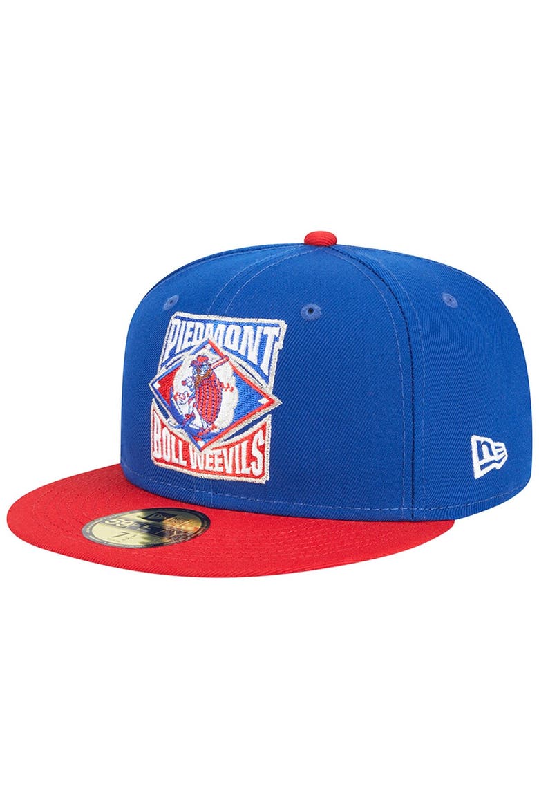 Men's New Era Royal Kannapolis Cannon Ballers Theme Nights Piedmont Boll Weevils  59FIFTY Fitted Hat, Main, color, Royal