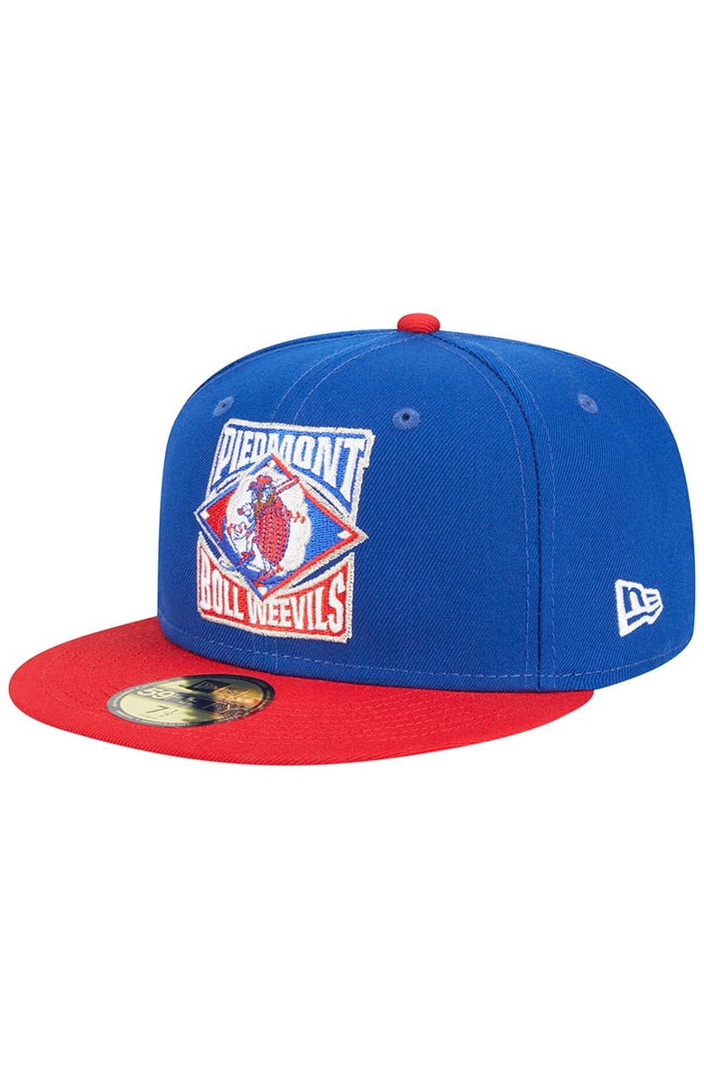 New Era Men's New Era Royal Kannapolis Cannon Ballers Theme Nights Piedmont Boll Weevils 59FIFTY Fitted Hat, Main, color, Royal