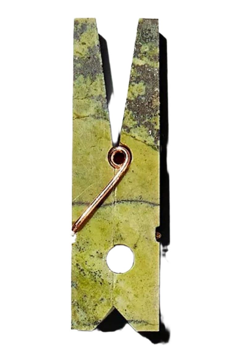 Decorative Gemstone Laundry Clip, Alternate, color, Serpentine Green