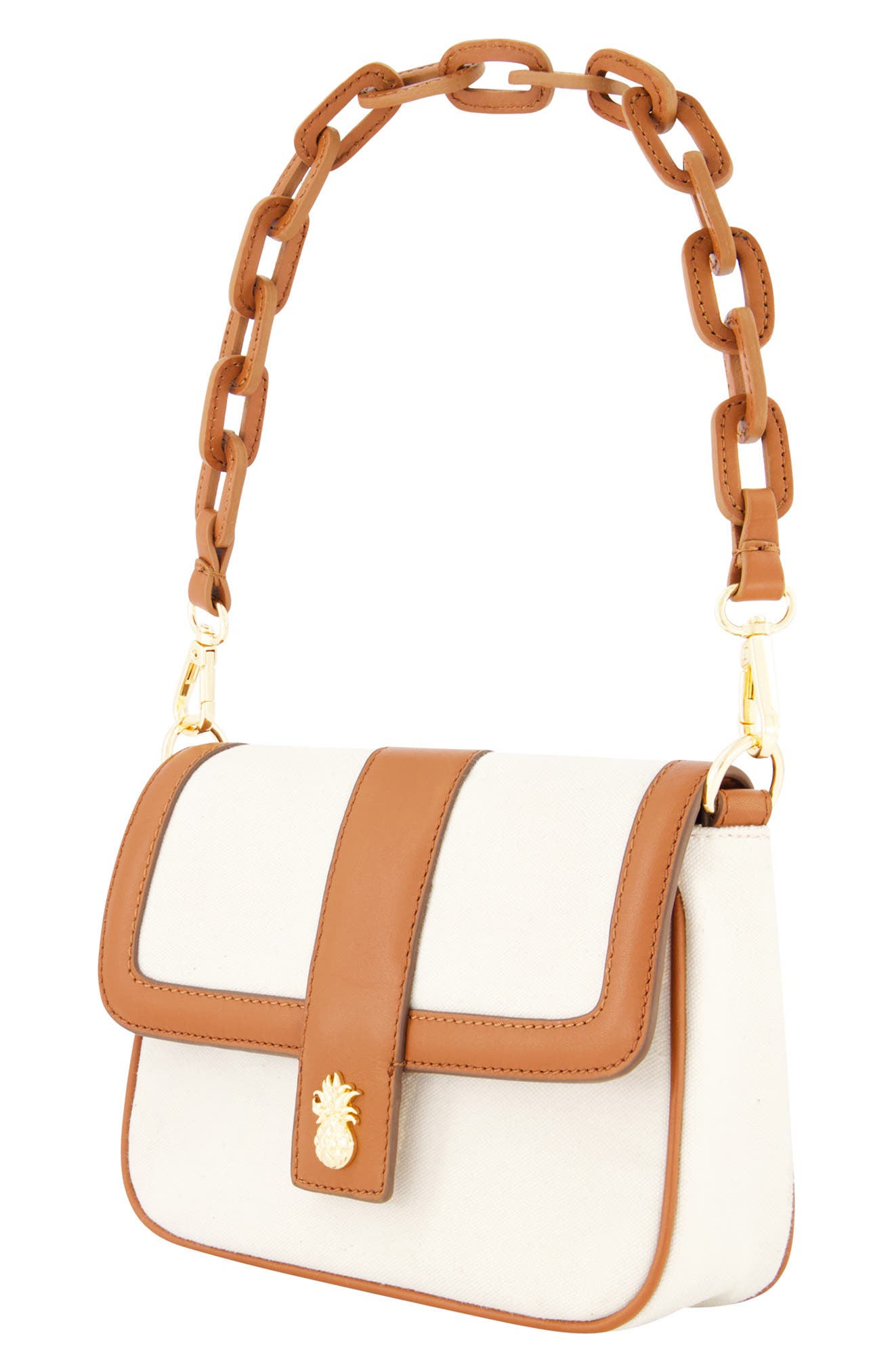 Tommy Bahama Canvas & Leather Trim Crossbody Bag, Alternate, color, Natural