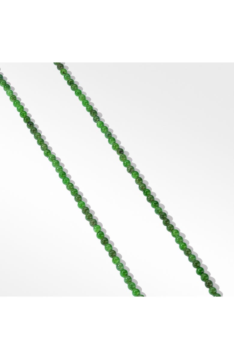 David Yurman Men's Spiritual Beads Necklace with Nephrite Jade and 18K Yellow Gold, 4mm, Alternate, color,