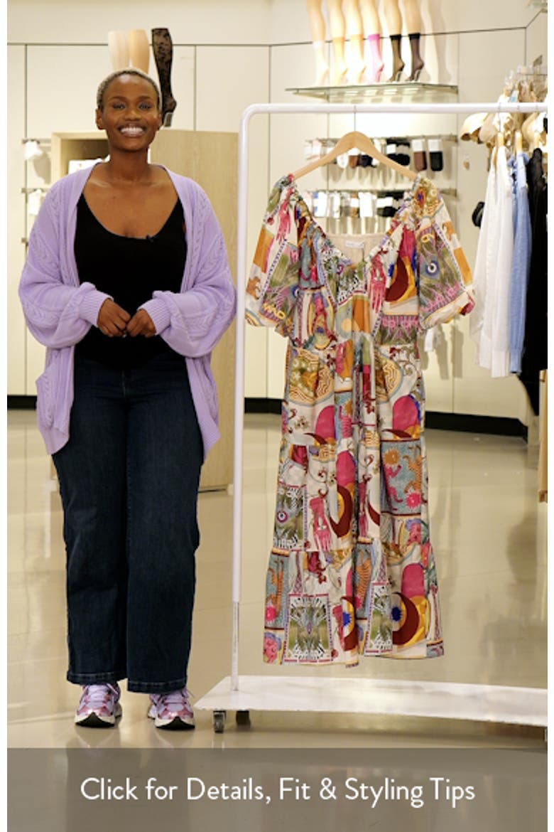 Simona Print Fit & Flare Midi Dress video