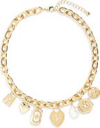 NORDSTROM RACK Sentiment Charm Collar Necklace