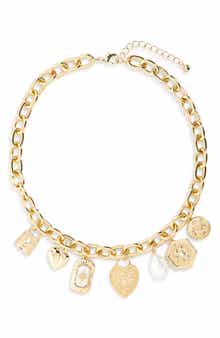 NORDSTROM RACK Sentiment Charm Collar Necklace