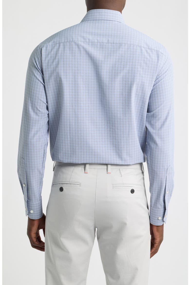 Herb Tailored Fit Check Performance Poplin Button-Down Shirt, Alternate, color, CADET