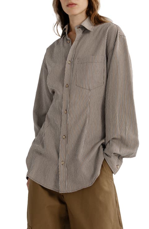 Cinch Striped Long Sleeve Shirt