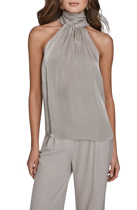 Metallic Halter Top