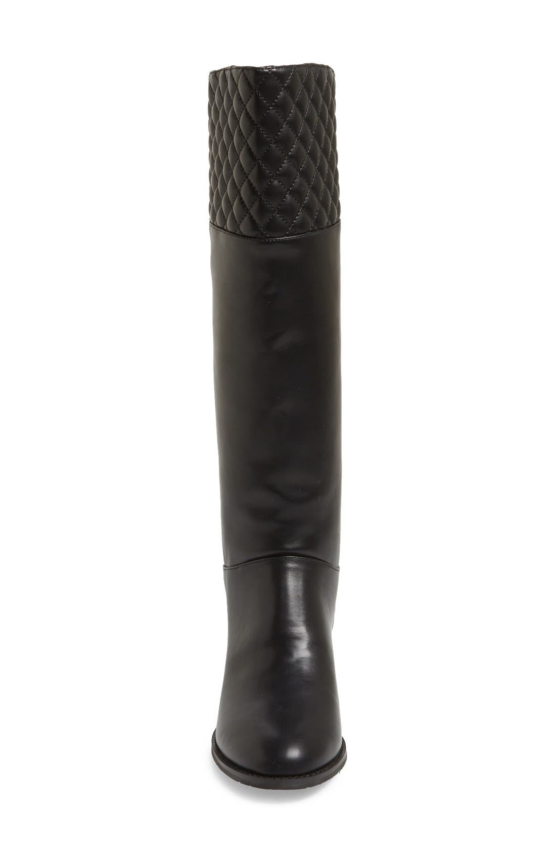 'Fallout' Stretch Riding Boot, Alternate, color, BLACK
