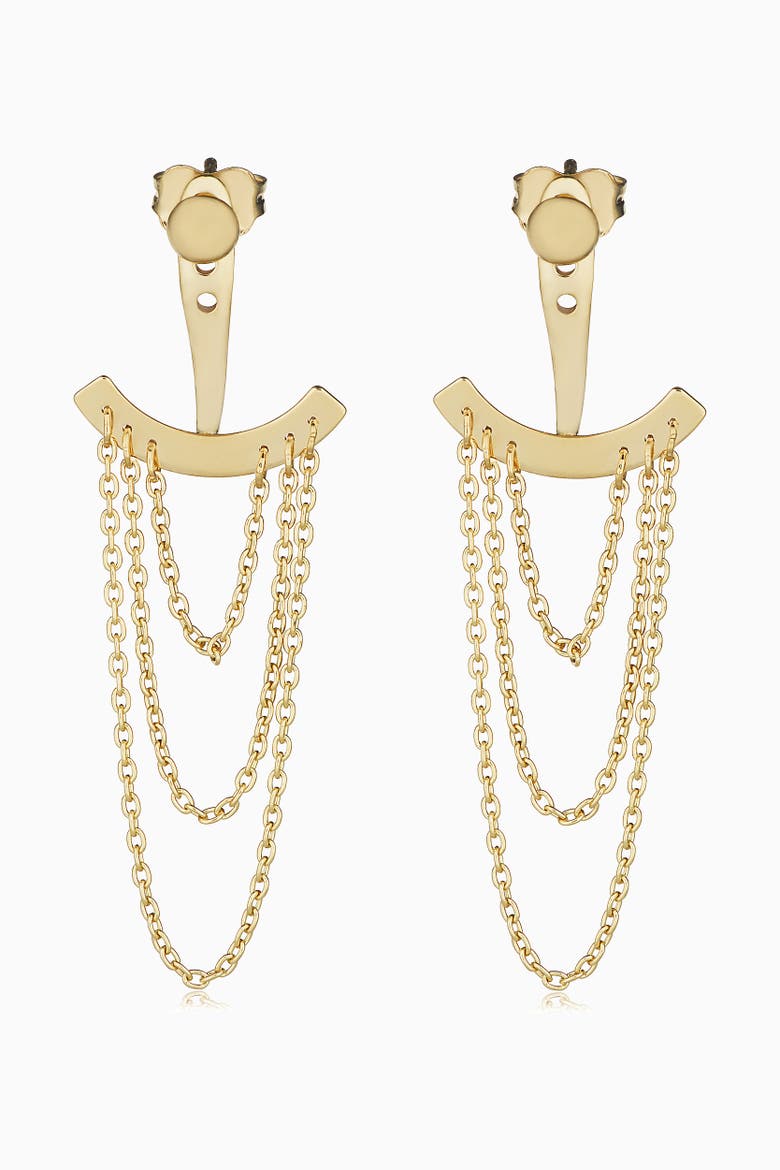 14K Yellow Gold Palermo Ear Jackets, Main, color, Yellow Gold