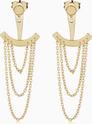 Oradina 14K Yellow Gold Palermo Ear Jackets