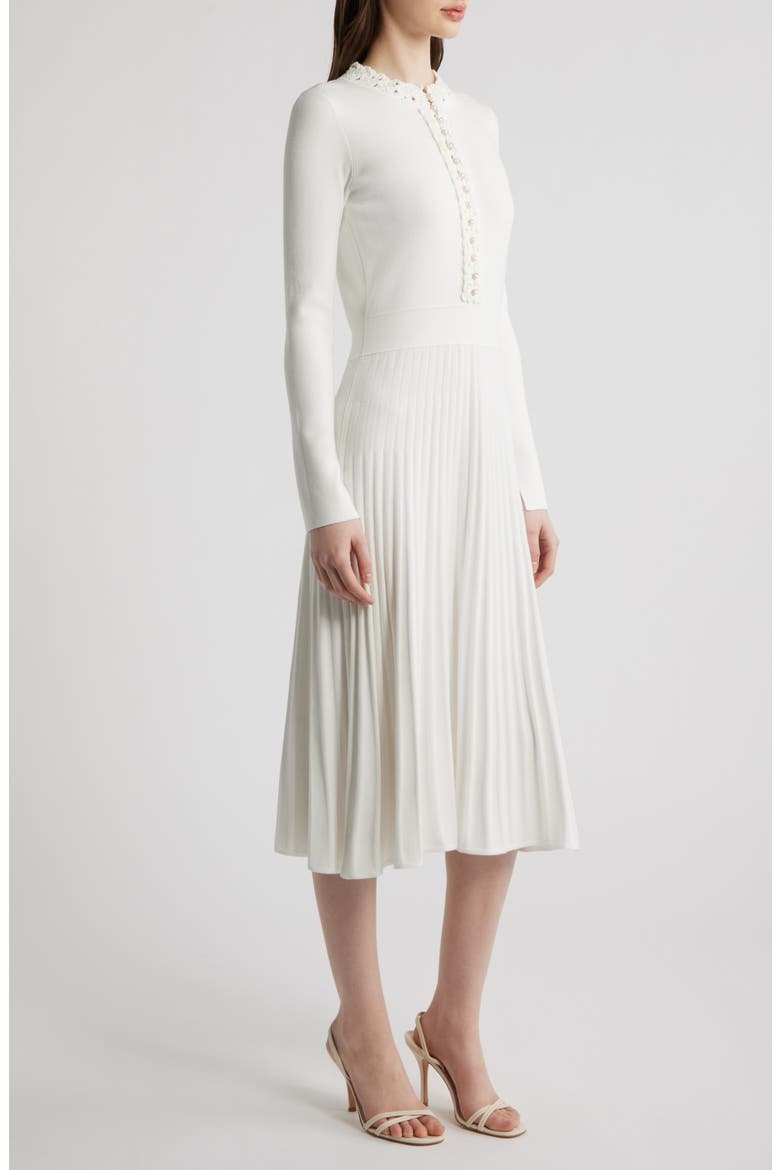 The Jan Long Sleeve Midi Sweater Dress, Alternate, color, SKY WHITE