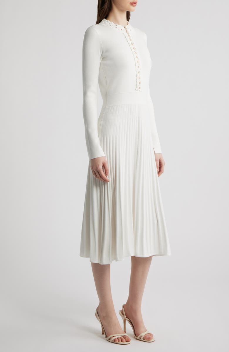 Elie Tahari The Jan Long Sleeve Midi Sweater Dress, Alternate, color, 